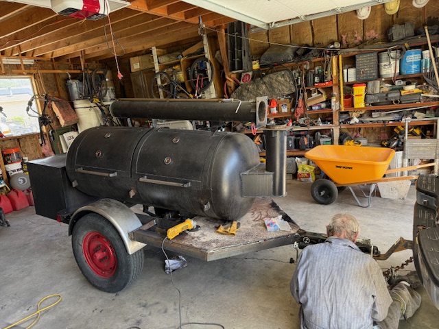 Smoker in garage
